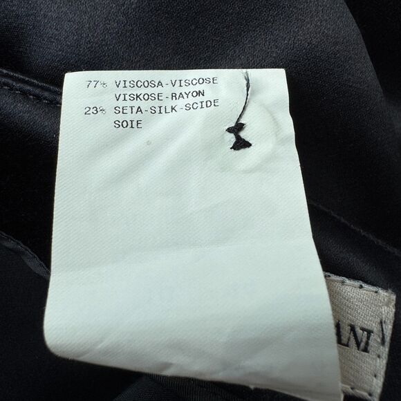 Italian Designer Emporio Armani Silk Blend Black Skirt | EU 44 US 8/Medium - Picture 10 of 12